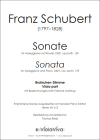 VV 021 &bull; SCHUBERT - Arpeggione Sonate arr. für Bratsche